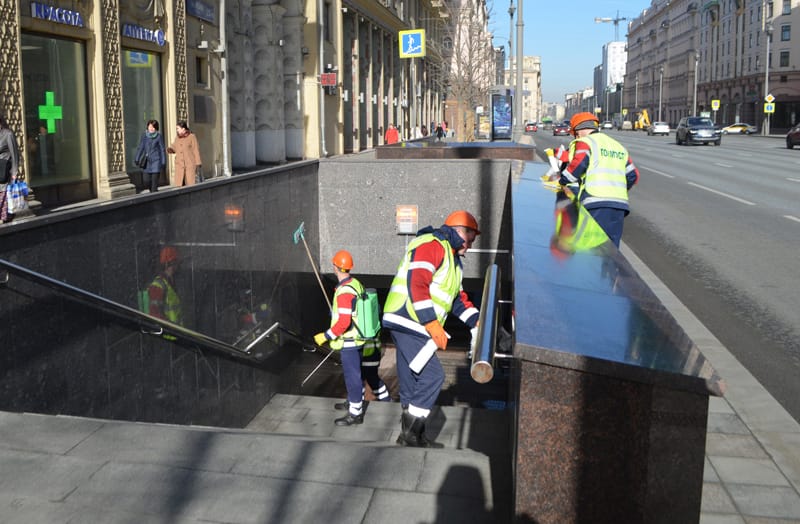 переход, дезинфекция, ГБУ Гормост