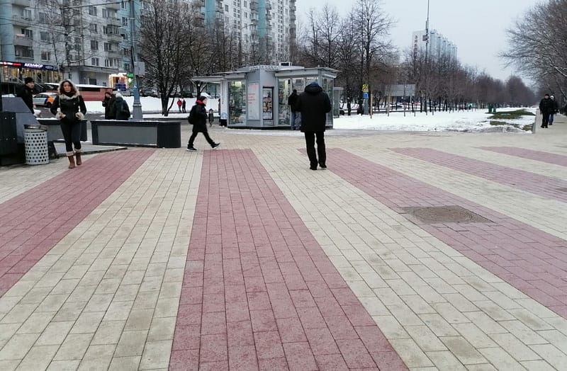сквер, брусчатка