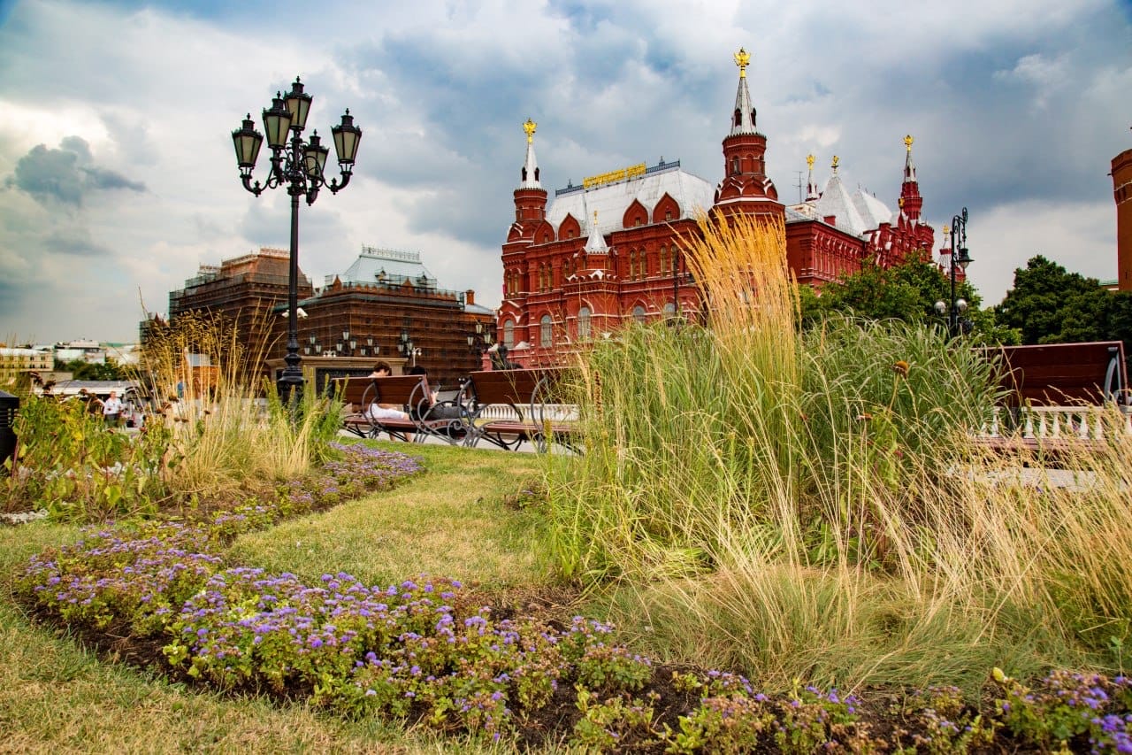 цветы, Красная площадь, украшение Москвы