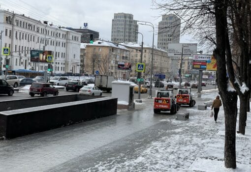 техника, уборка снега, трактор , рабочие, Фото Наталии Бахаревой