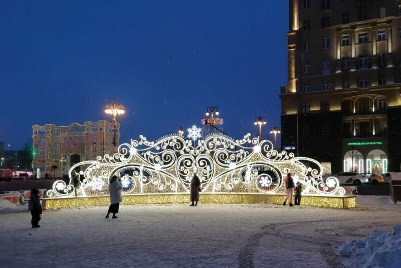 Москва новый год зима подсветка mospravda.ru