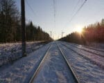 железная дорога зима Сергей Жуков