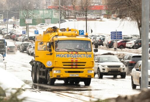 Мосводосток, машина, техника, дорога, зима, фото Константин Ерохин
