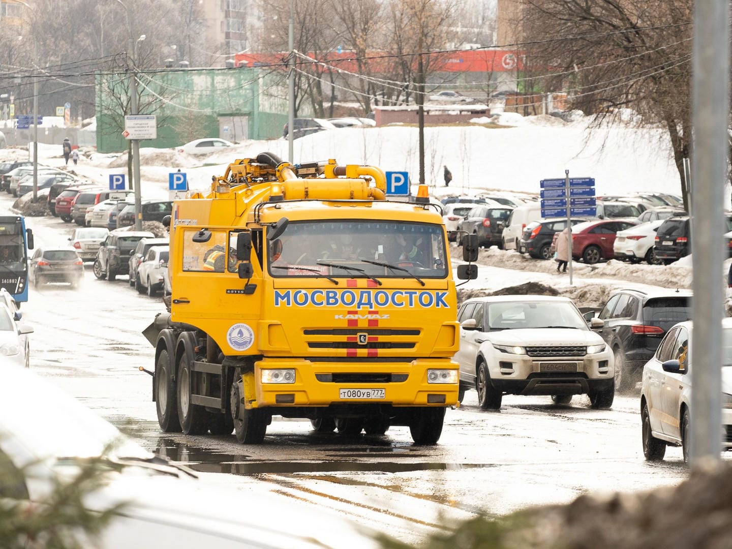 Мосводосток, машина, техника, дорога, зима, фото Константин Ерохин