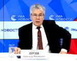 На фото: скриншот трансляции в пресс-центре "Россия сегодня"