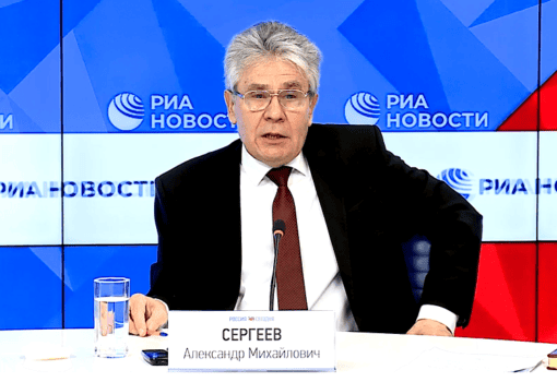 На фото: скриншот трансляции в пресс-центре "Россия сегодня"