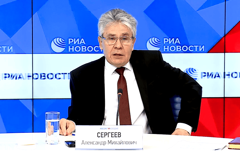 На фото: скриншот трансляции в пресс-центре "Россия сегодня"