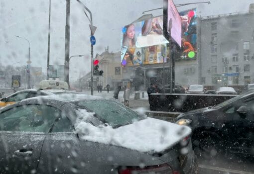 снег, дождь, машина, фото Наталии Бахаревой