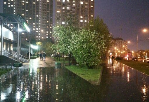 Москва вечерняя, дождь, дом, погода, Фото Ольги Давыдовой