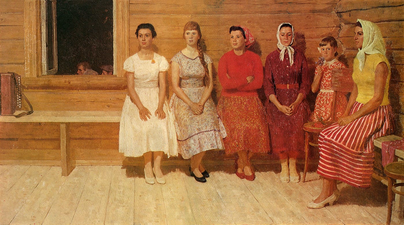 Картина Юрия Кугача «Перед танцами», 1961 год