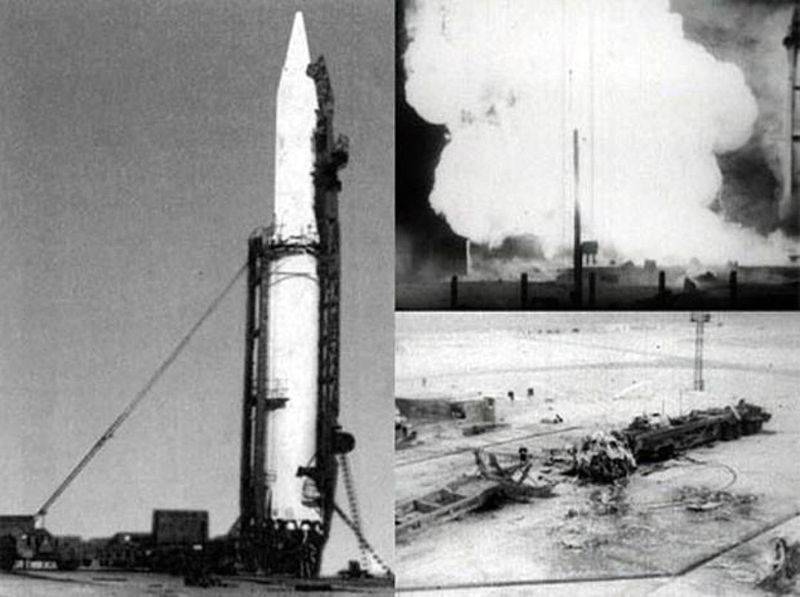 Ракета Р-16 на старте, катастрофа, фото с сайта topwar.ru