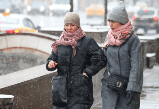 город зима карман люди Фото Сергея Ведяшкина / агентство «Москва»
