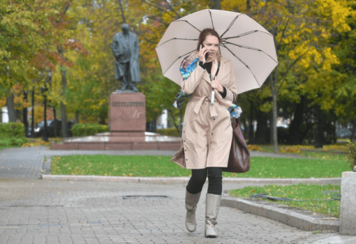 телефон связь осень Фото Сергея Киселева / агентство «Москва»