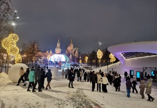 Новый год, Москва, зима, парк Зарядье Фото МП