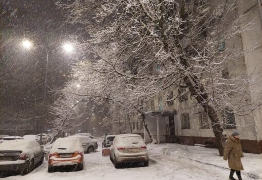 зима, снег, двор, фото Яна Маевская