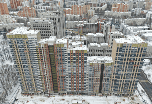 новостройки, дома, зима, Фото мобильного репортера / Агентство «Москва»