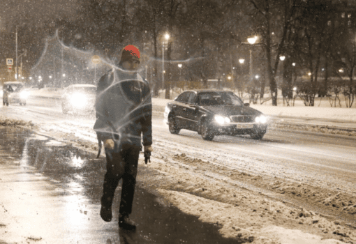 ночь, зима, снег, Фото Софьи Сандурской / агентство «Москва»