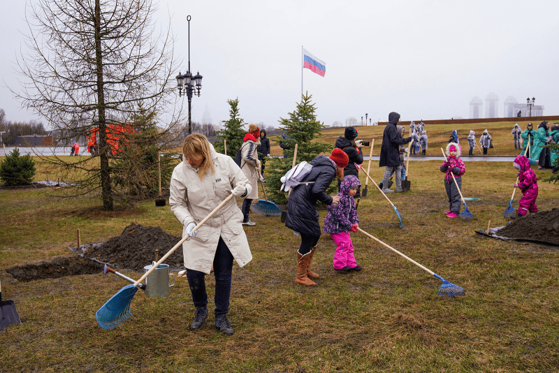 субботник, Фото пресс-службы Комплекса городского хозяйства города Москвы