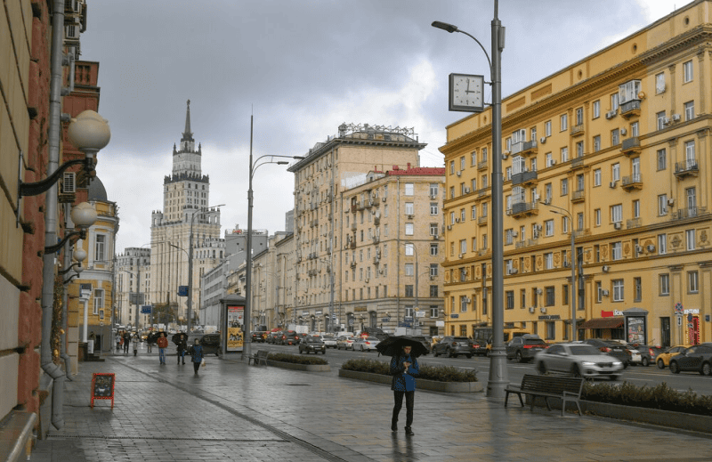 Осень, дождь, город, Москва, Фото Сергея Киселева / агентство «Москва»