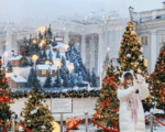 Новый год, склиф, украшения, Фото Василия Кузьмичёнка / агентство «Москва»