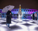 каток, Лужники, дождь,Фото Артура Новосильцева / агентство «Москва»